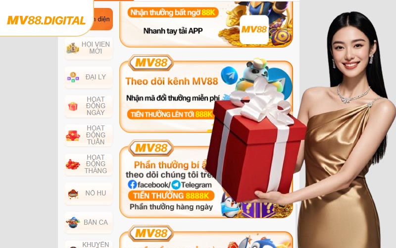 Danh sách chương trình khuyến mãi hấp dẫn nhất tại nhà cái MV88